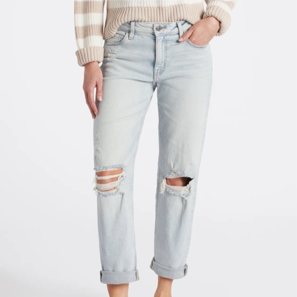 Studio Blue Frankie Mid Rise Girlfriend Jean Light Indigo Size 29 / 8